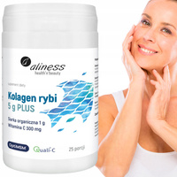 Kolagen rybi 5 g Plus siarka Aliness, OptiMSM, wit C x proszek 25 porcji